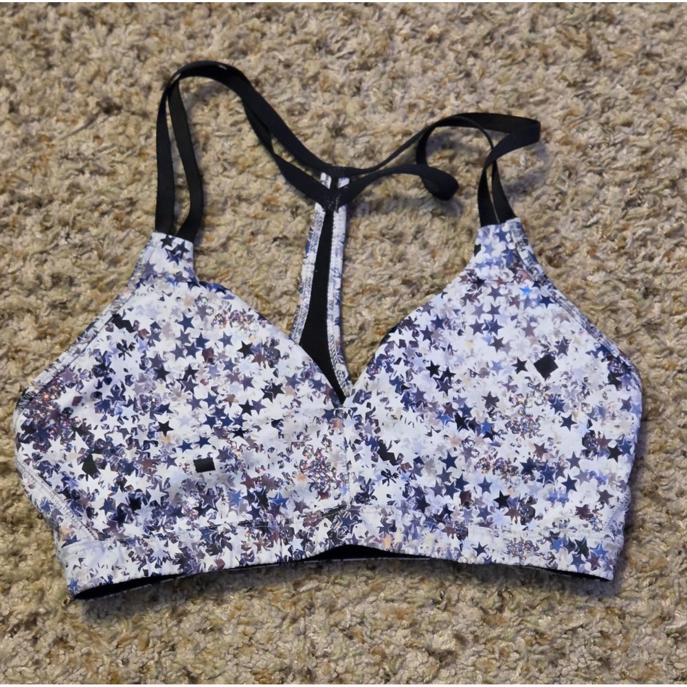 Victoria Secret Sport‎ VSX Star Pattern Sports Bra Women's Size Small Multicolor